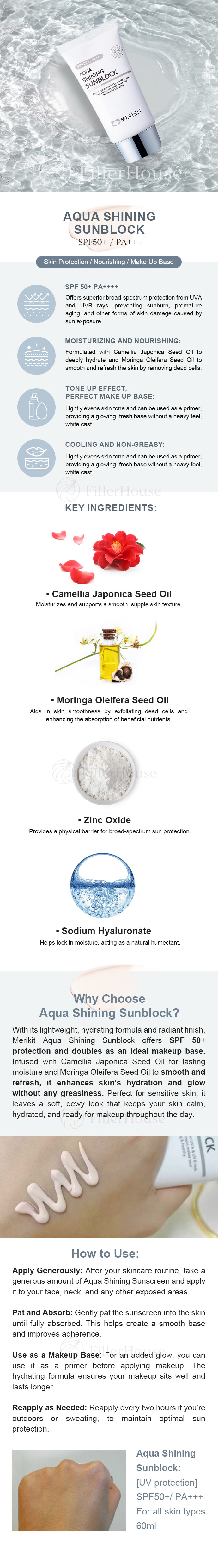 Aqua shining sunblock